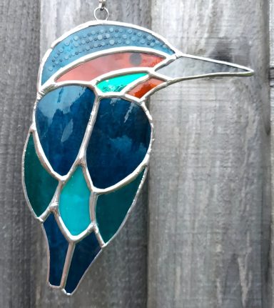 Stained glass kingfisher