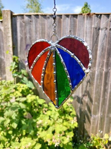 Six section heart rainbow